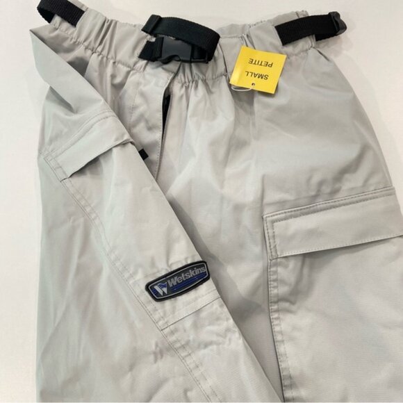 NWT WetSkins Waterproof Cargo Rain Pants Small Beige Hiking Outdoor Travel - Picture 8 of 13